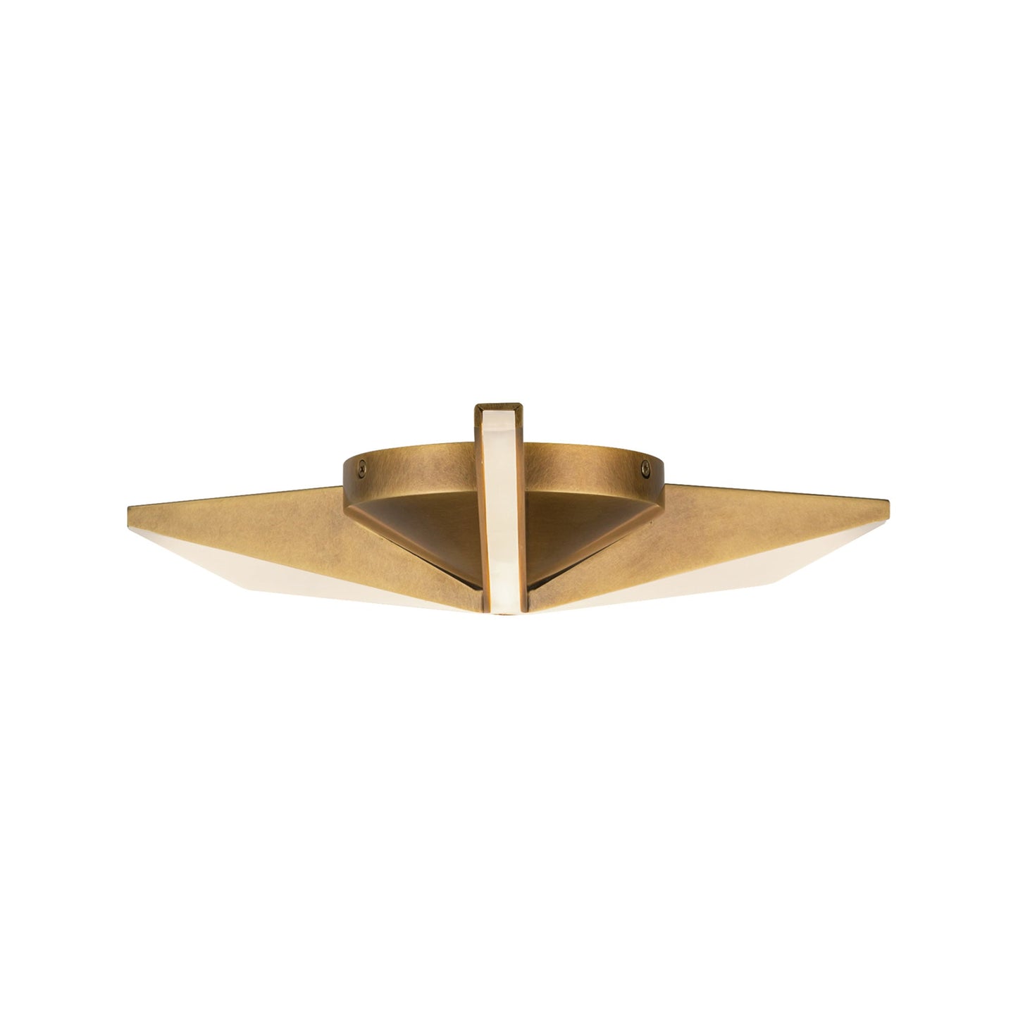 Tachi LED Flush Mount Ceiling Light in Vintage Brass (15-Inch).