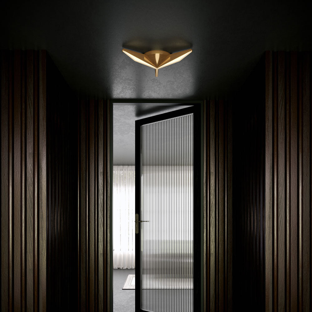 Tachi LED Flush Mount Ceiling Light in living room.