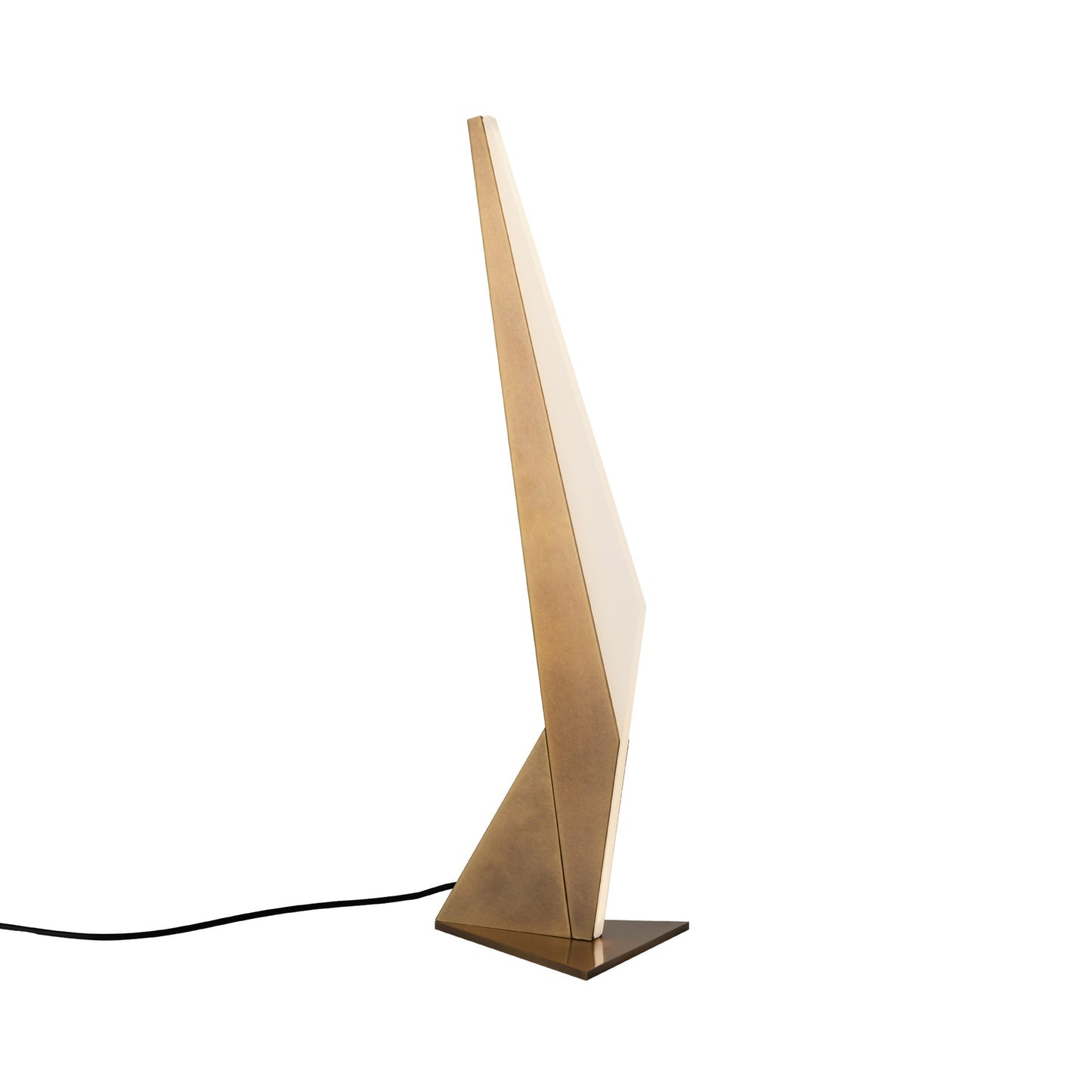 Tachi LED Table Lamp in Vintage Brass.