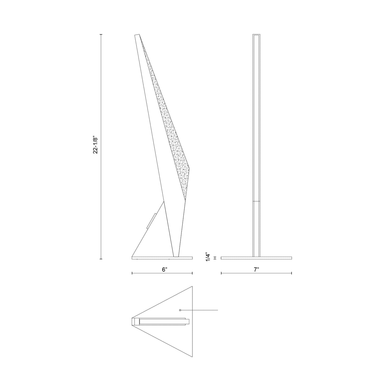 Tachi LED Table Lamp - line drawing.