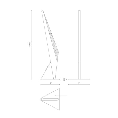 Tachi LED Table Lamp - line drawing.