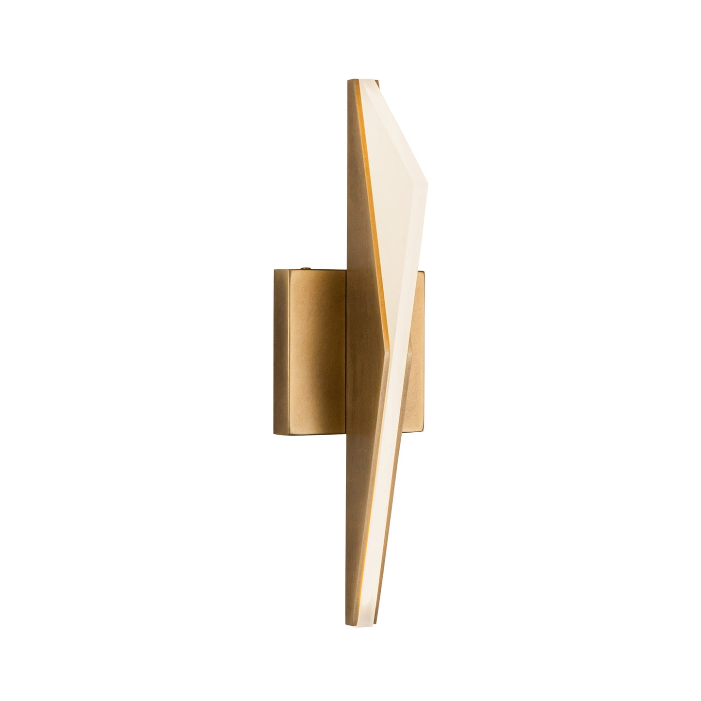 Tachi LED Wall Light in Vintage Brass.