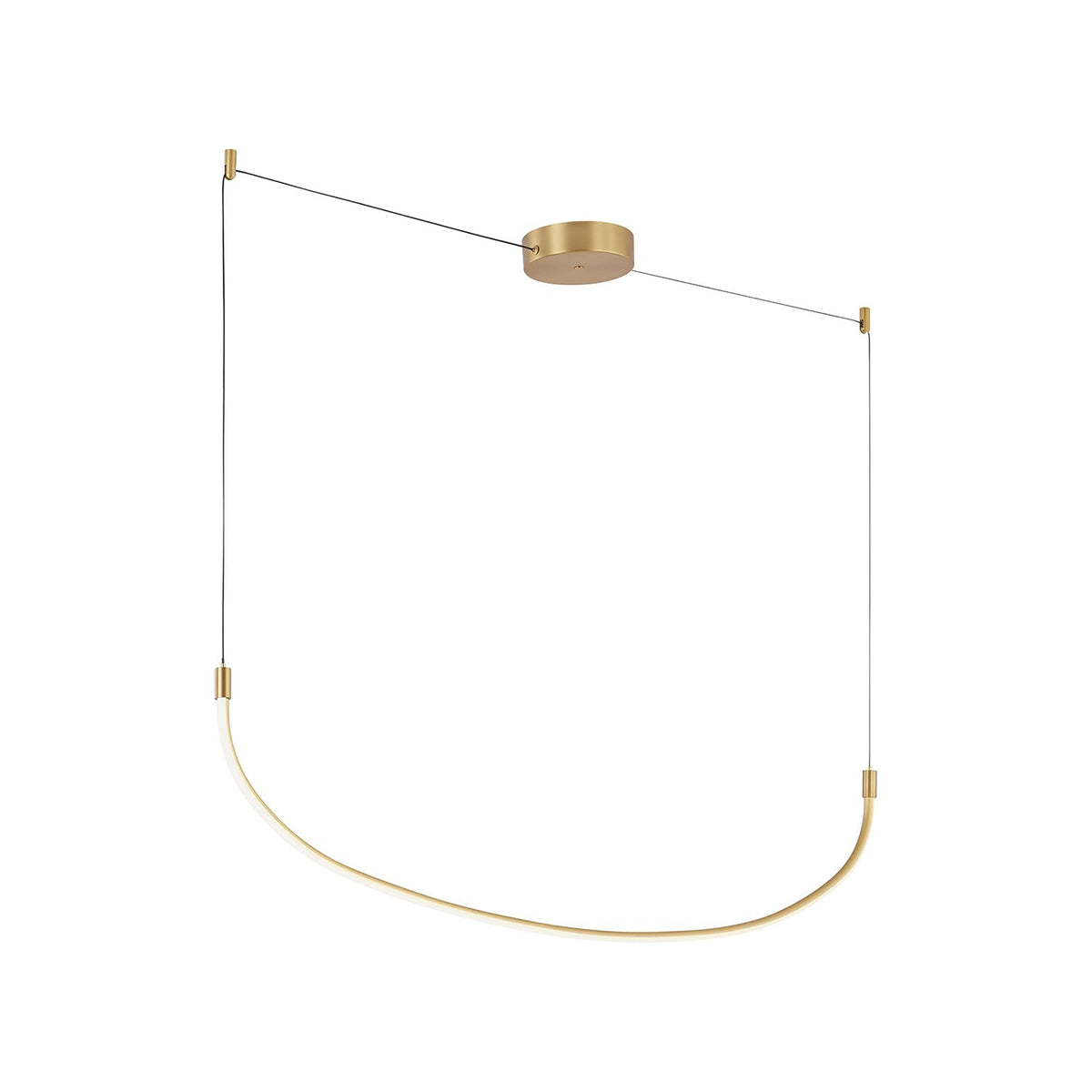 Talis LED Linear Pendant Light in Brushed Gold (36.63-Inch).