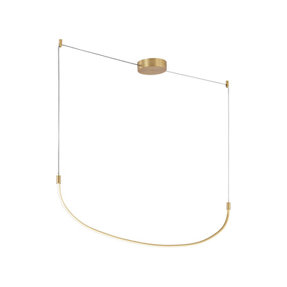 Talis LED Linear Pendant Light in Brushed Gold (36.63-Inch).