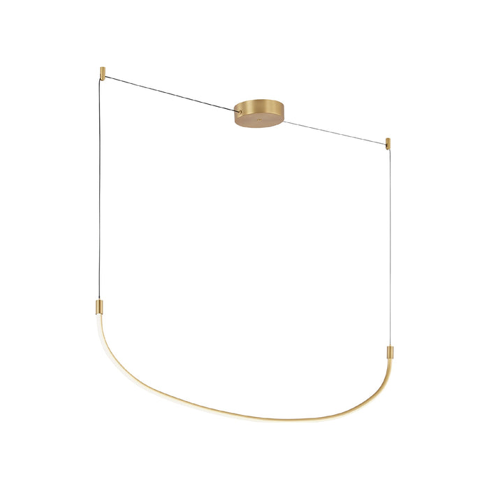 Talis LED Linear Pendant Light in Brushed Gold (36.63-Inch).