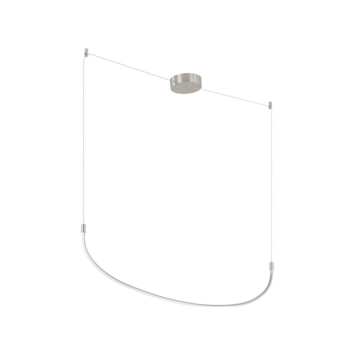 Talis LED Linear Pendant Light in Brushed Nickel (36.63-Inch).