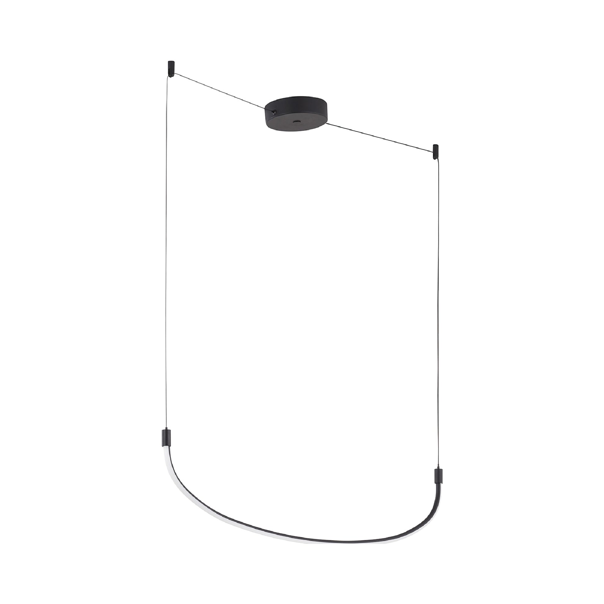 Talis LED Linear Pendant Light in Black (47.25-Inch).