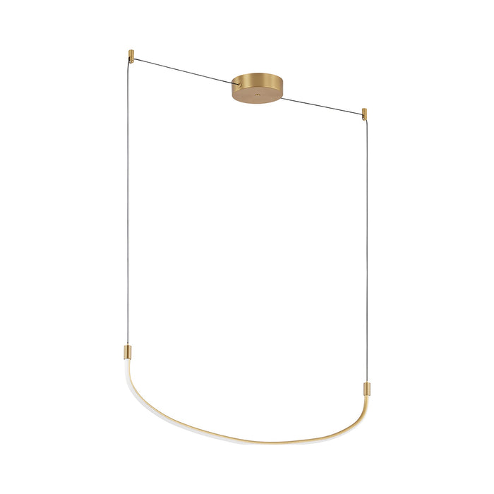 Talis LED Linear Pendant Light in Brushed Gold (47.25-Inch).
