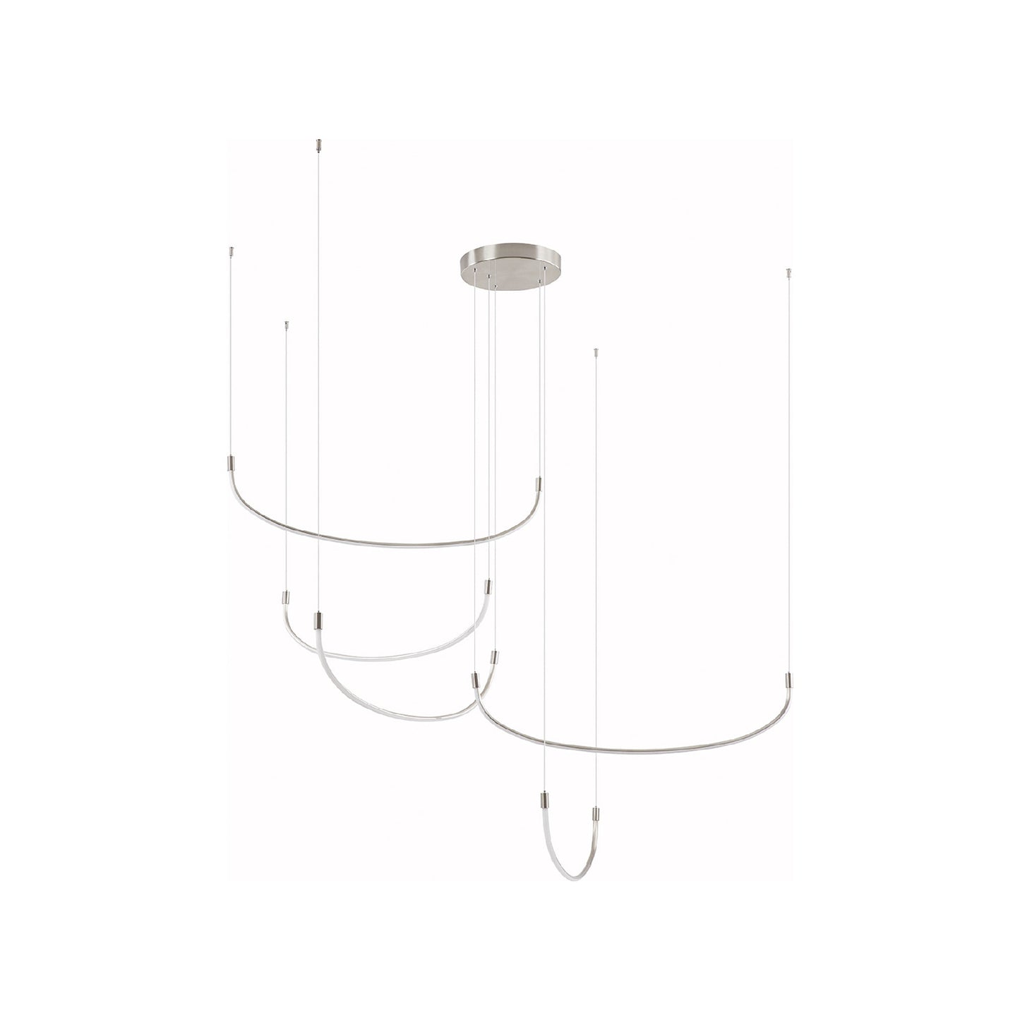 Talis LED Multi Light Pendant Light in Brushed Nickel (5-Illumination Bar) (70.5-Inch).