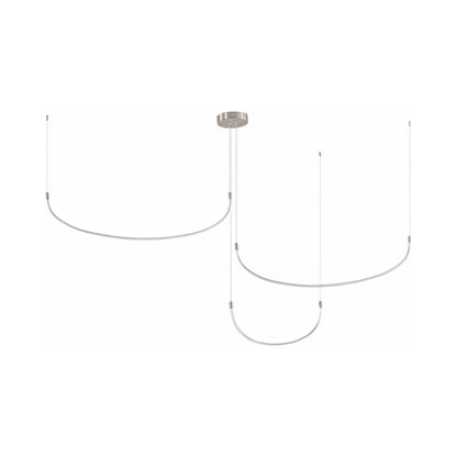 Talis LED Multi Light Pendant Light in Brushed Nickel (3-Illumination Bar) (90.25-Inch).