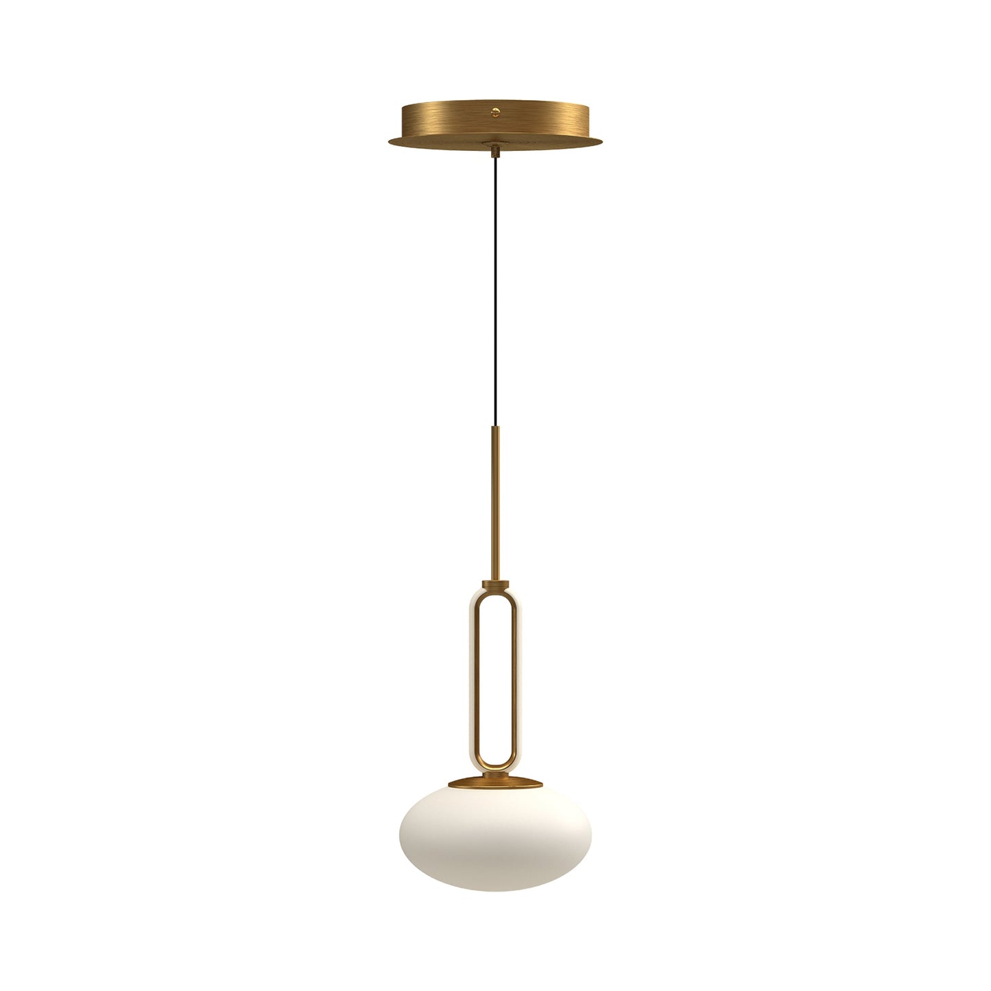 Tavira LED Pendant Light in Brushed Gold.