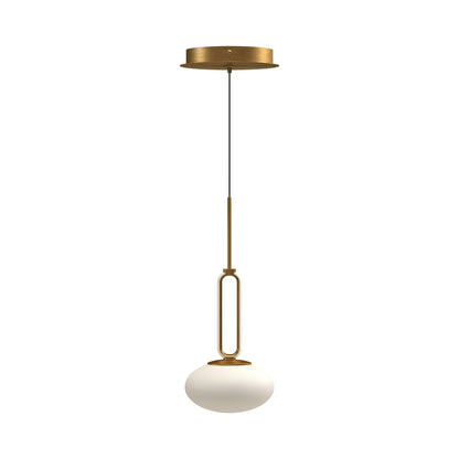 Tavira LED Pendant Light in Brushed Gold.