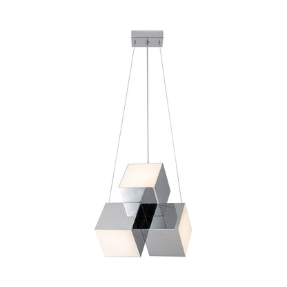 Tetra LED Pendant Light in Chrome.