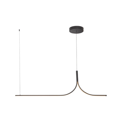 Thread Linear LED Pendant Light in Black (Small/120V-277V).