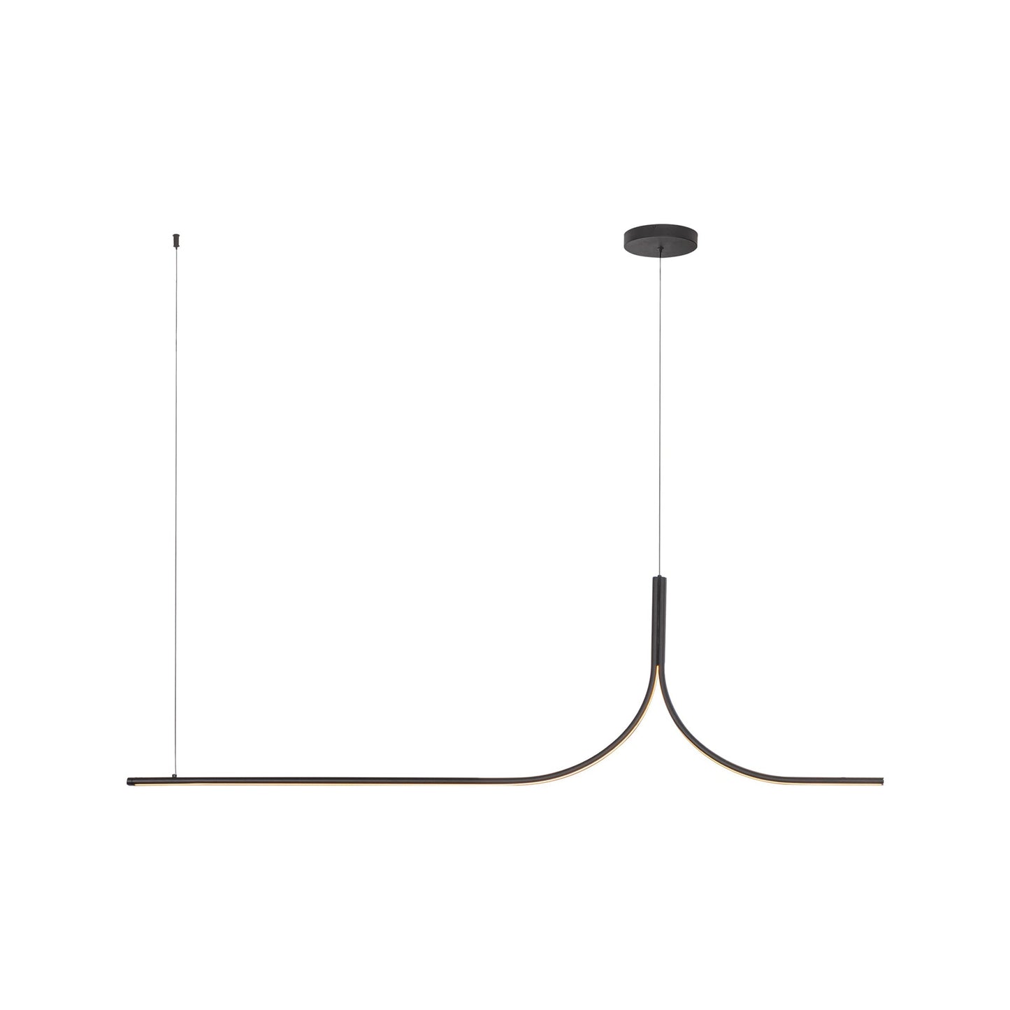 Thread Linear LED Pendant Light in Black (Small/120V-277V with Remote Driver).