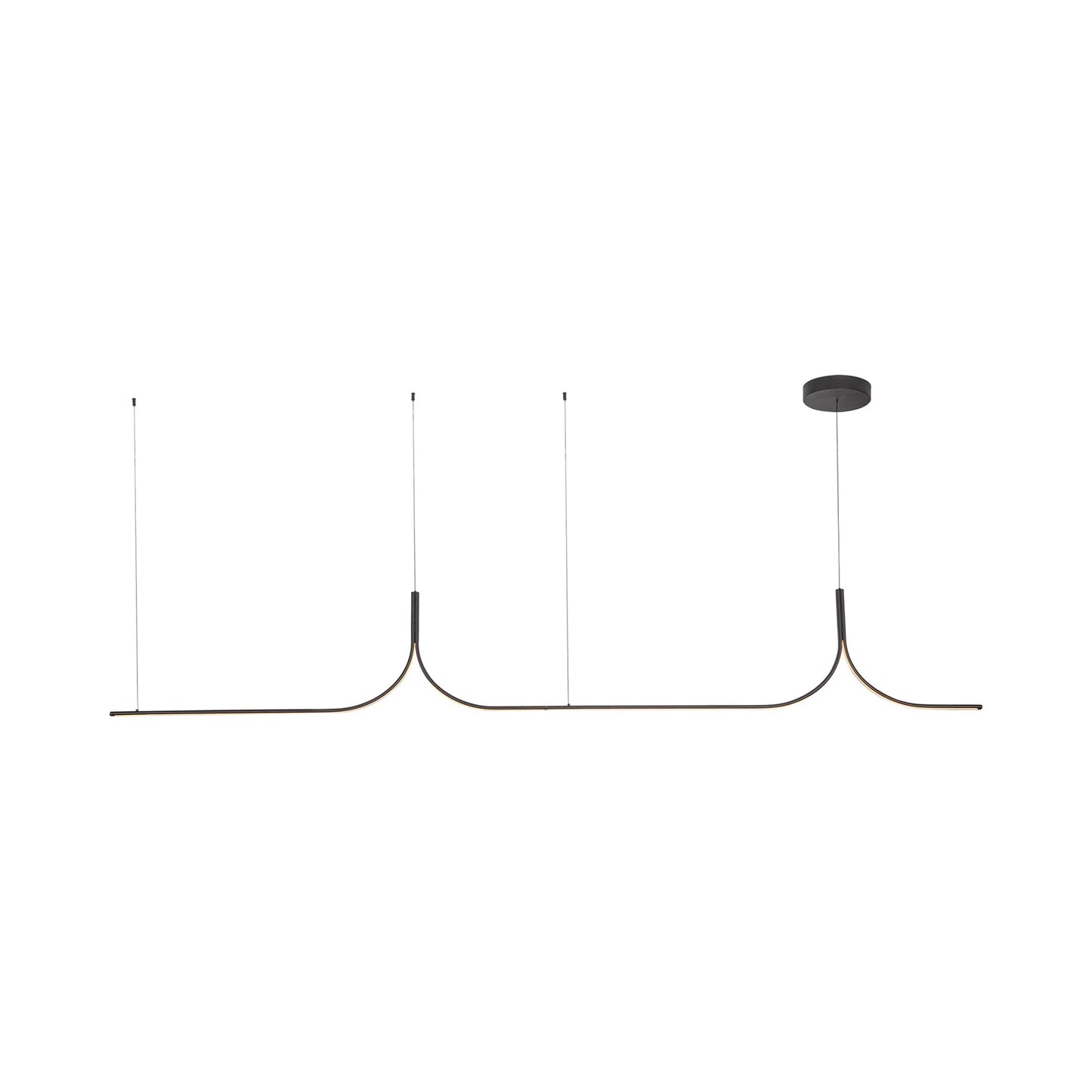 Thread Linear LED Pendant Light in Black (Medium/120V-277V).