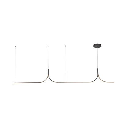 Thread Linear LED Pendant Light in Black (Medium/120V-277V).