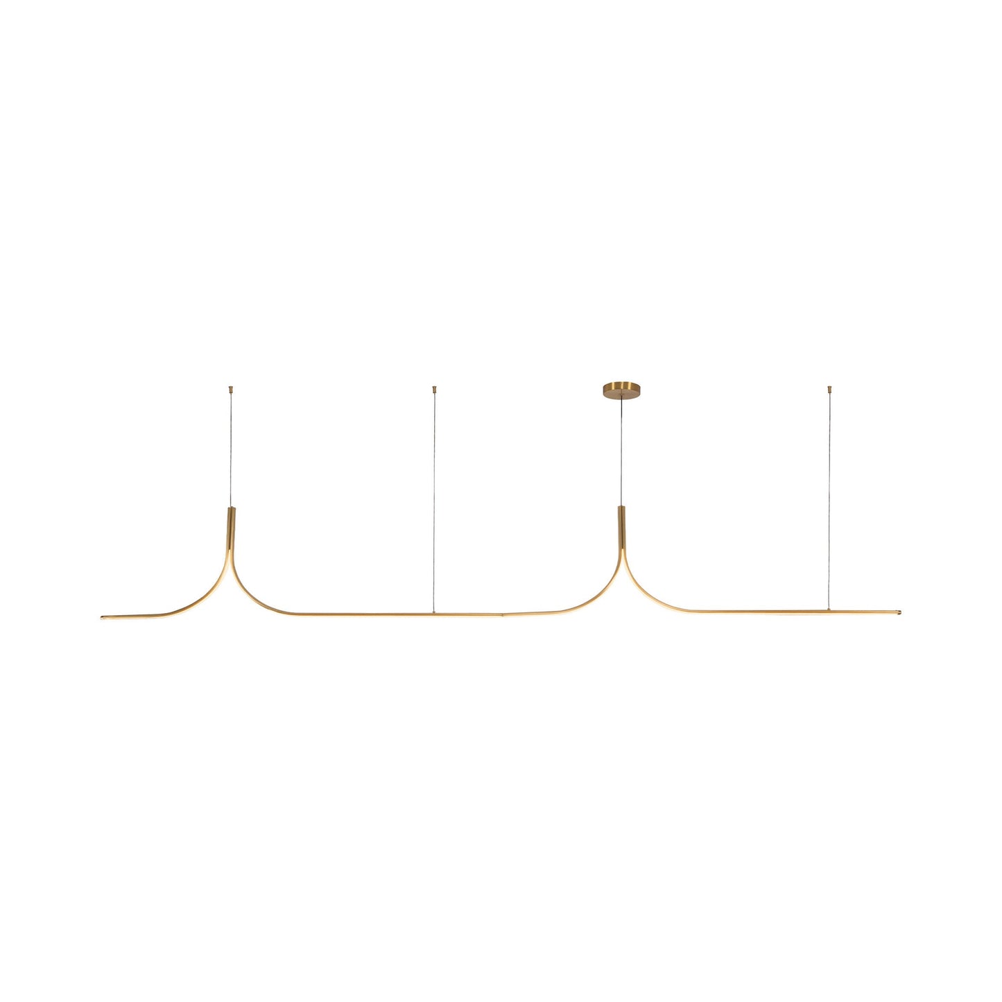 Thread Linear LED Pendant Light in Brushed Gold (Medium/120V-277V).