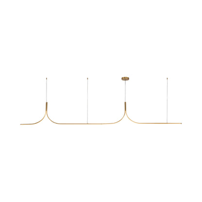 Thread Linear LED Pendant Light in Brushed Gold (Medium/120V-277V).
