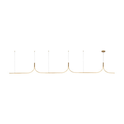 Thread Linear LED Pendant Light in Brushed Gold (Large/120V-277V).
