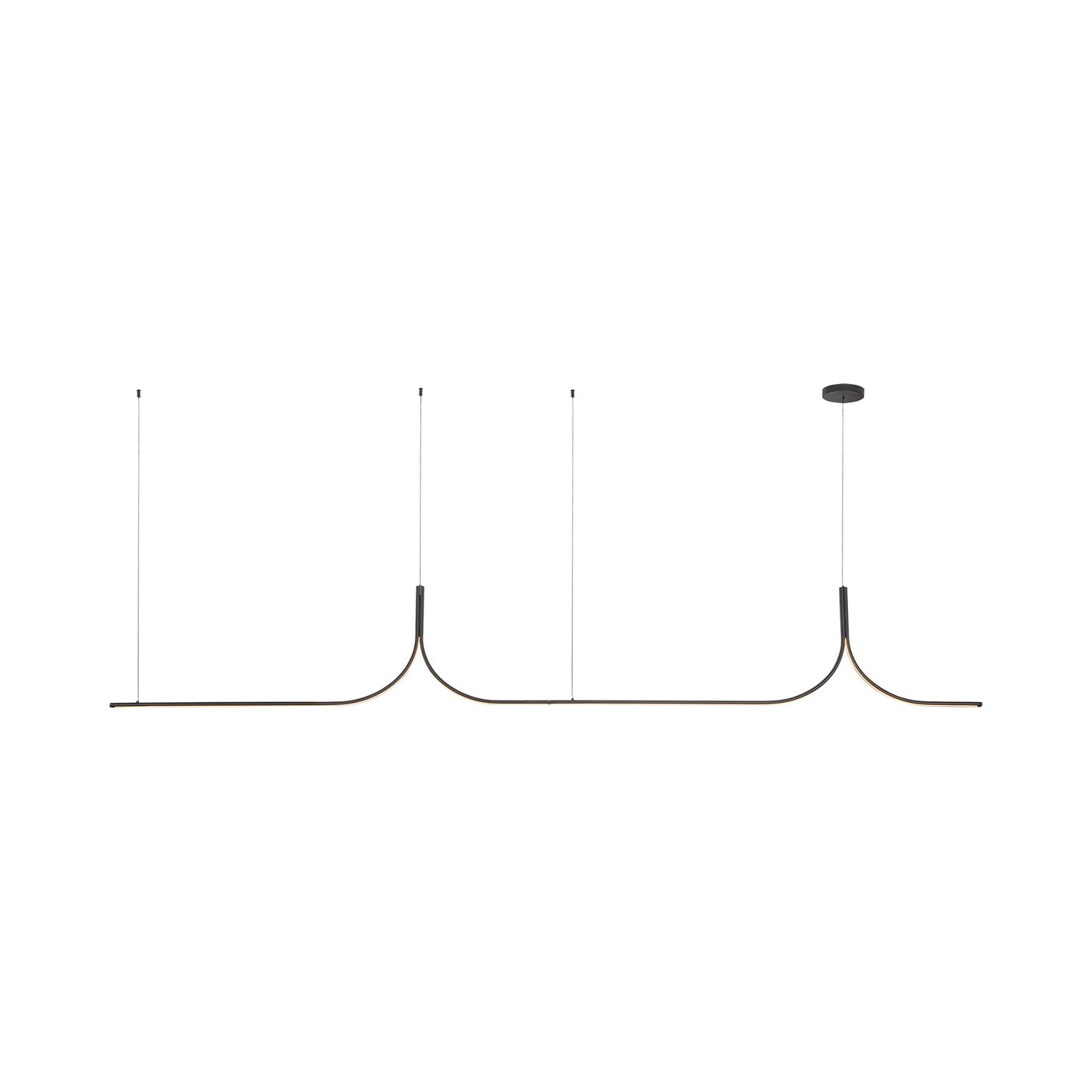 Thread Linear LED Pendant Light in Black (Medium/120V-277V with Remote Driver).