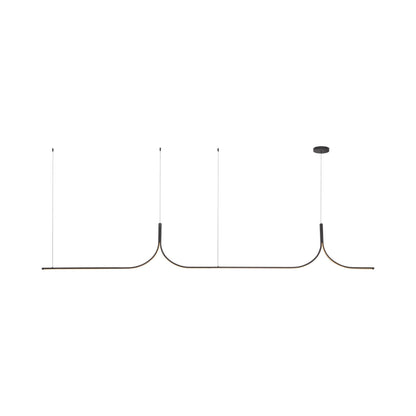 Thread Linear LED Pendant Light in Black (Medium/120V-277V with Remote Driver).