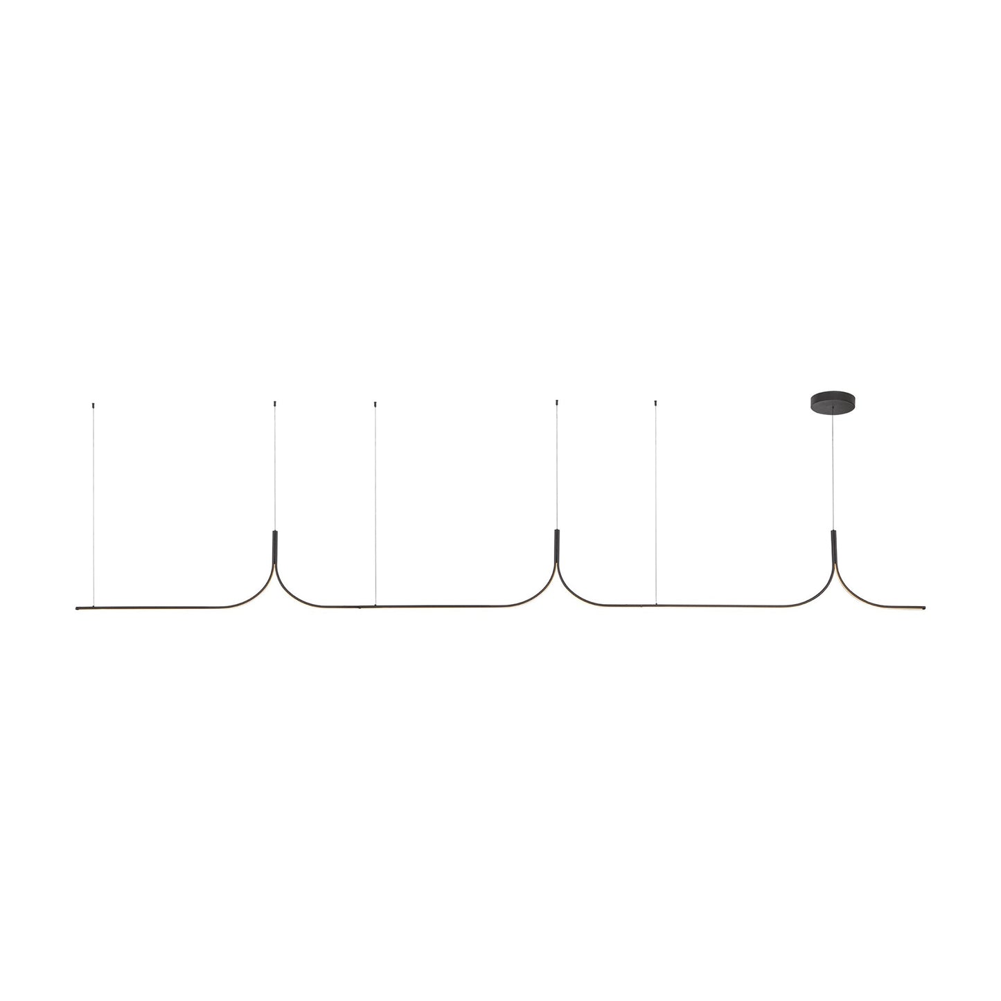 Thread Linear LED Pendant Light in Black (Large/120V-277V).