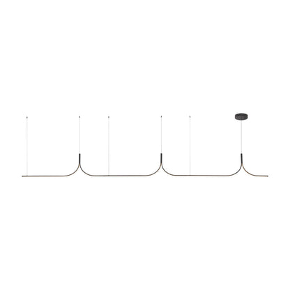 Thread Linear LED Pendant Light in Black (Large/120V-277V).