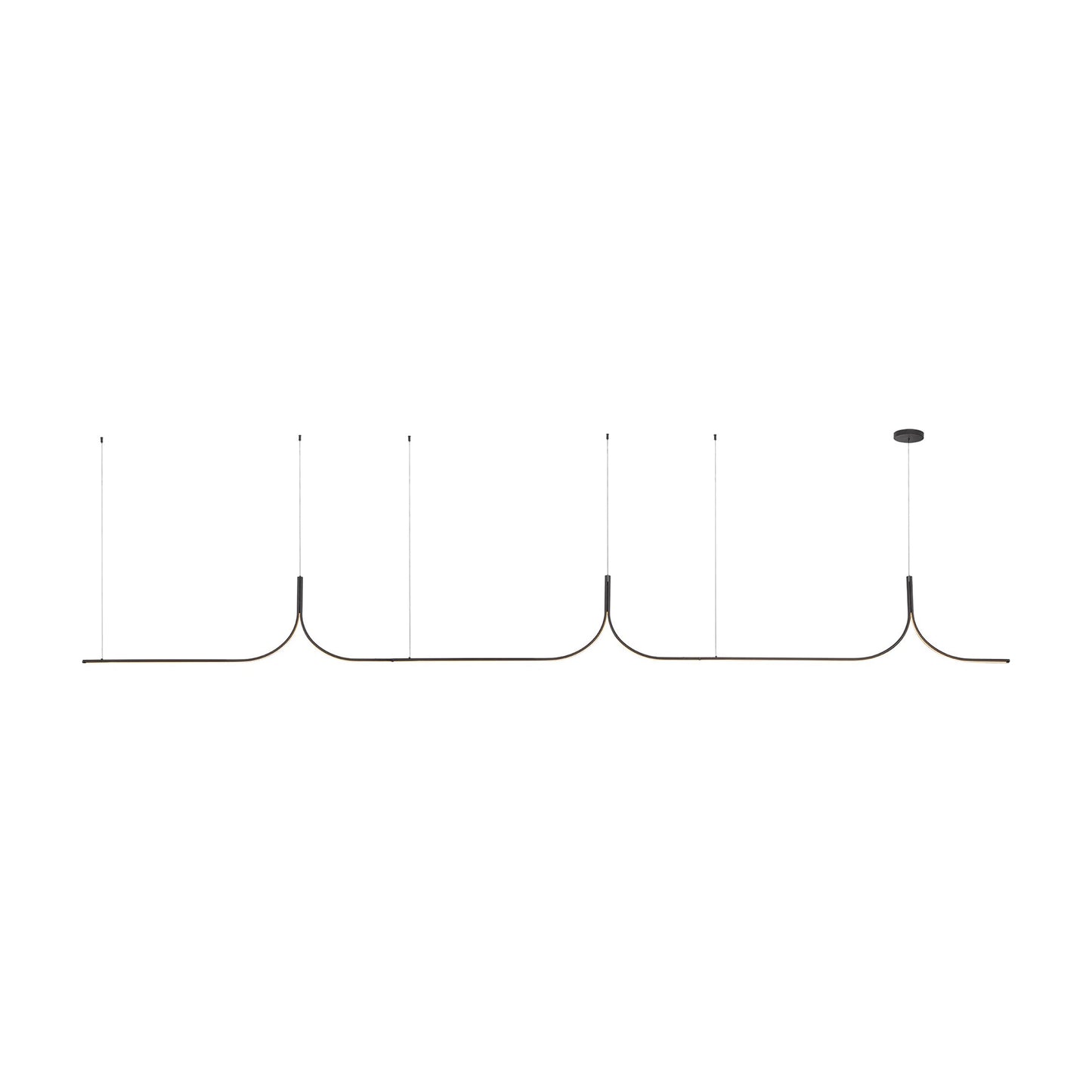 Thread Linear LED Pendant Light in Black (Large/120V-277V with Remote Driver).