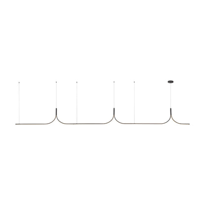 Thread Linear LED Pendant Light in Black (Large/120V-277V with Remote Driver).