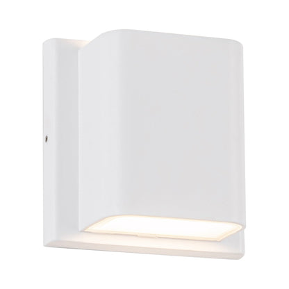Tolan Outdoor LED Up / Down Wall Light in White.