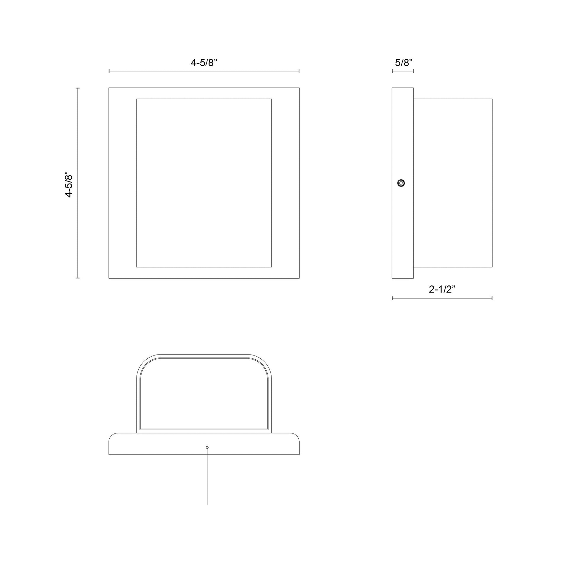 Tolan Outdoor LED Up / Down Wall Light - line drawing.