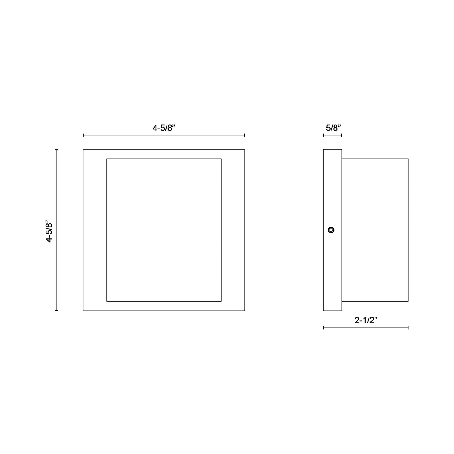 Tolan Outdoor LED Wall Light - line drawing.