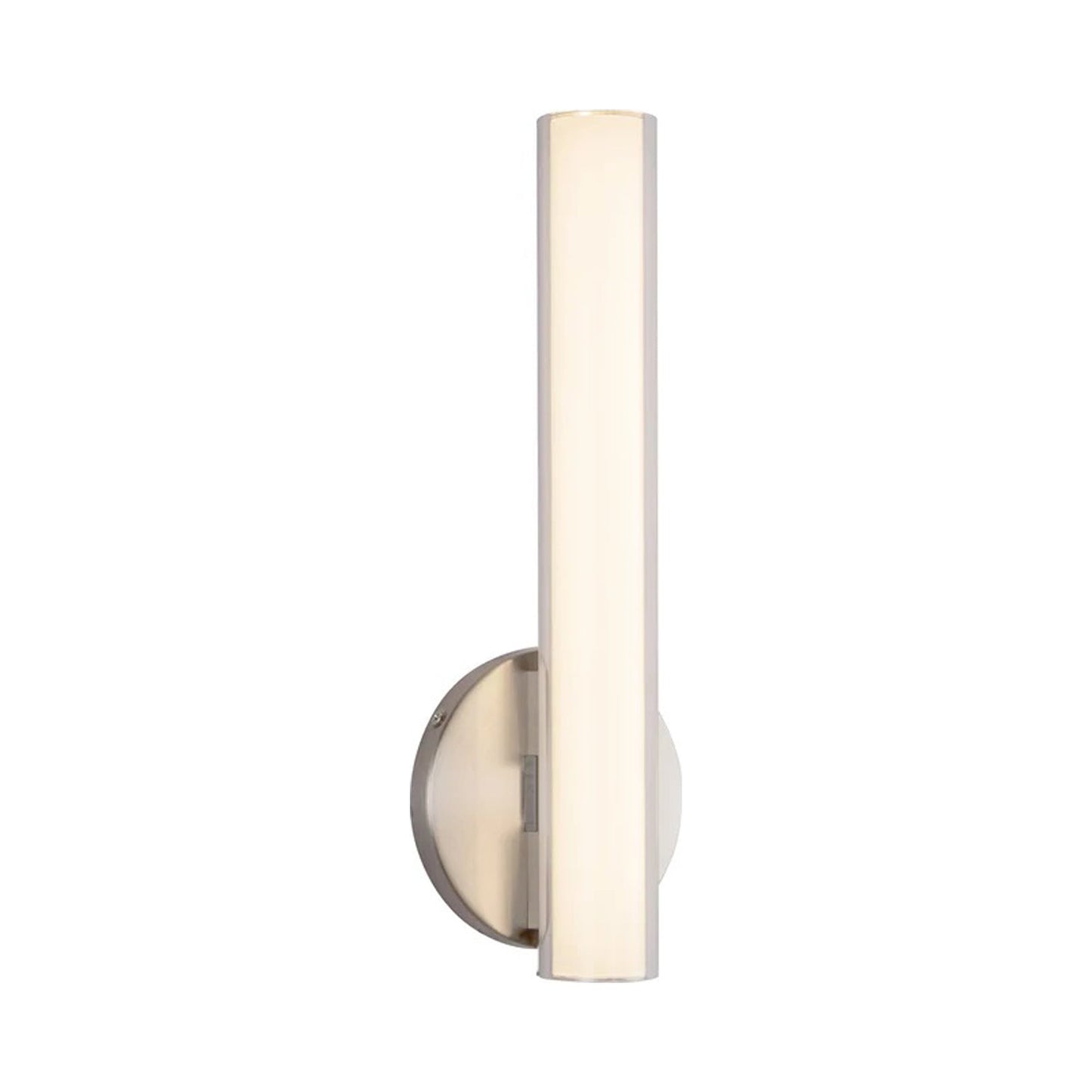 Tole Vertical LED Bath Wall Light in Brushed Nickel.