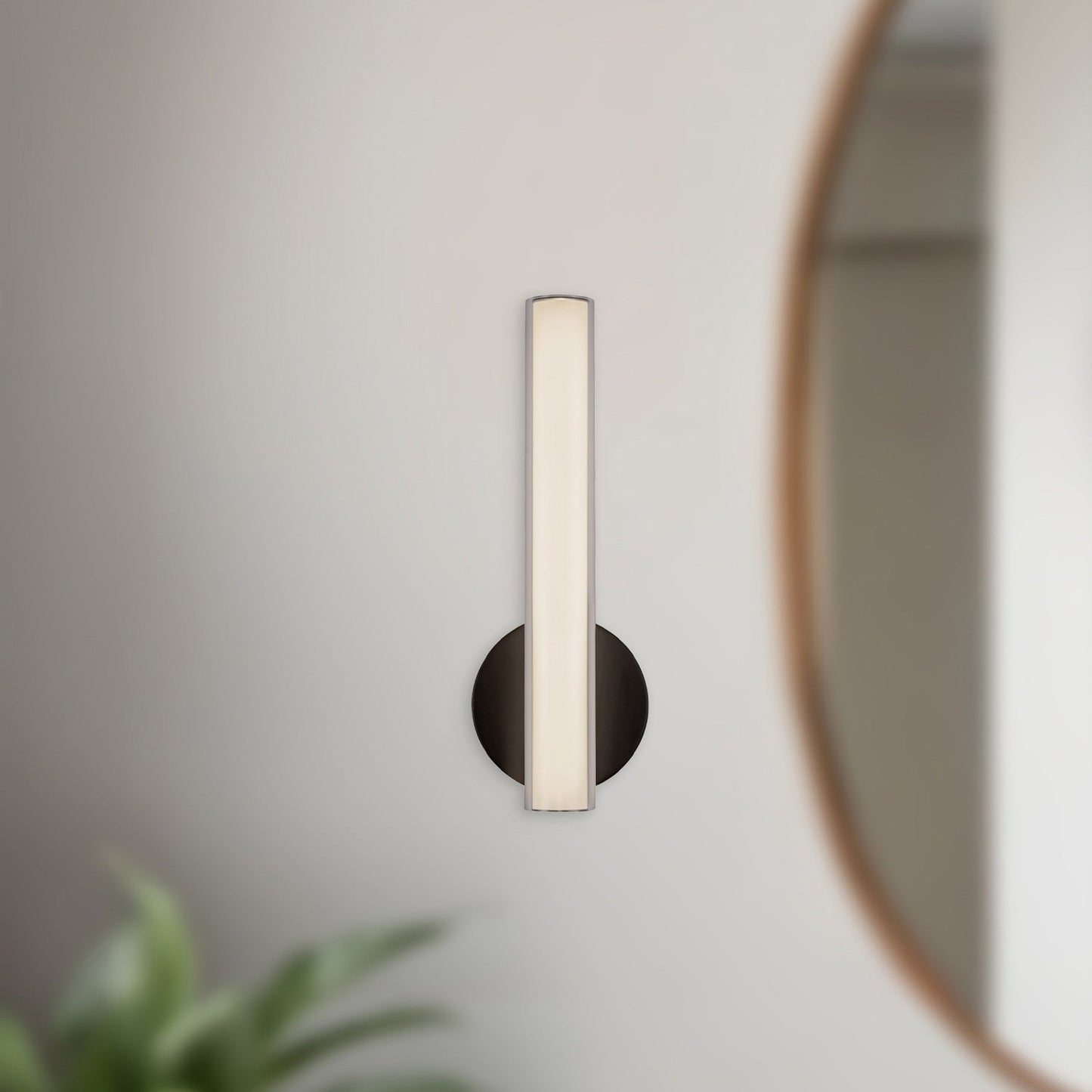 Tole Vertical LED Bath Wall Light in Detail.