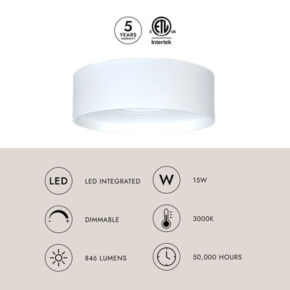Trenton Outdoor LED Flush Mount Ceiling Light in Detail.