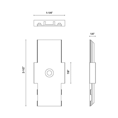Trilo Track Connector - line drawing.