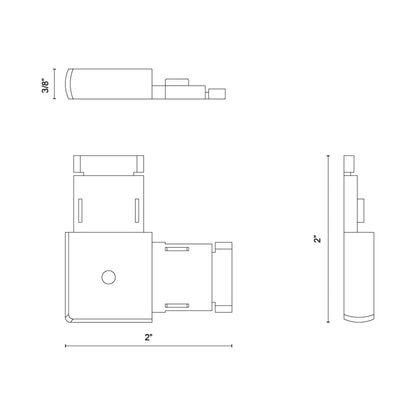 Trilo Track Connector - line drawing.