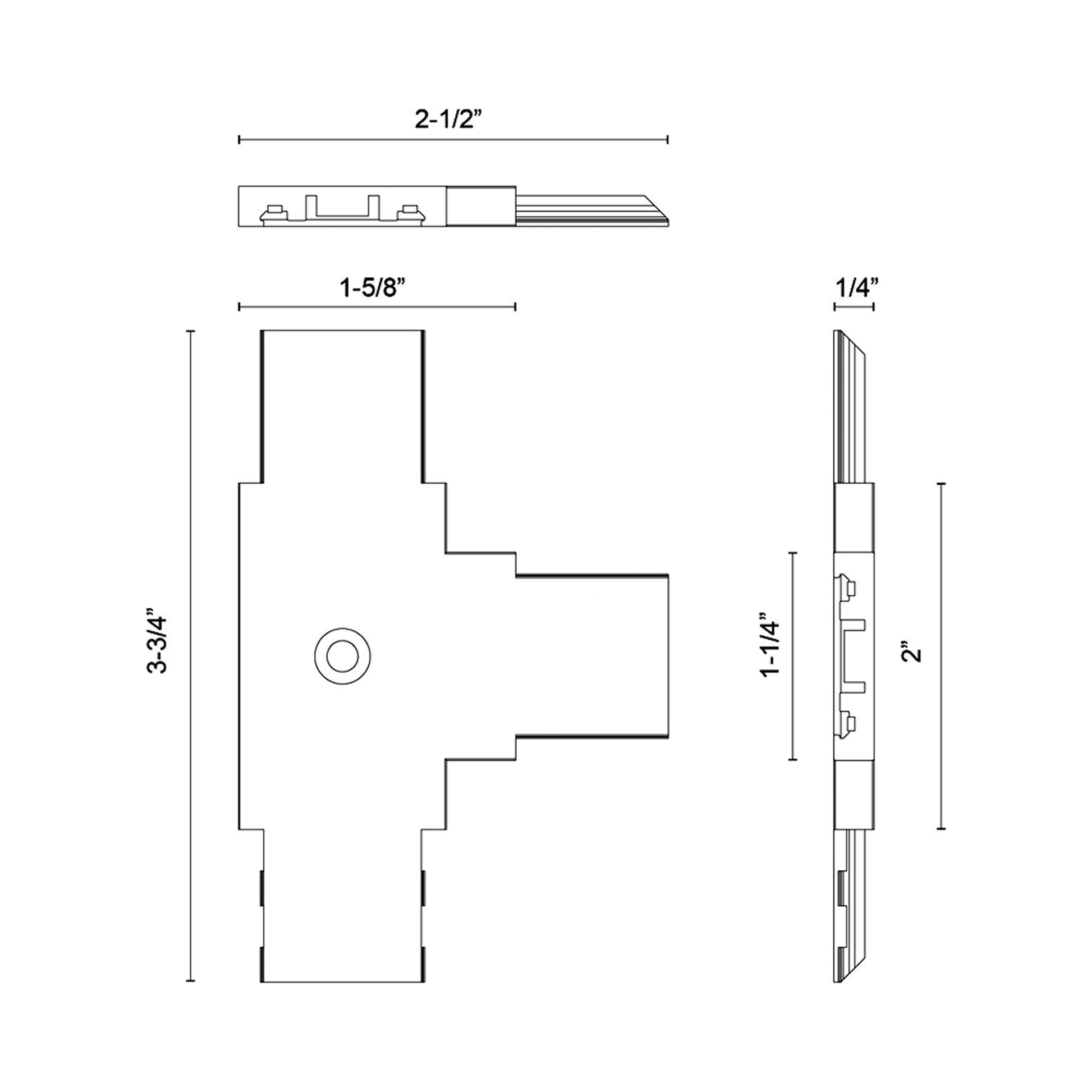 Trilo Track Connector - line drawing.