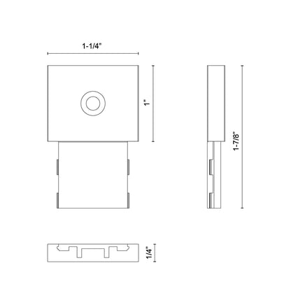 Trilo Track Connector - line drawing.