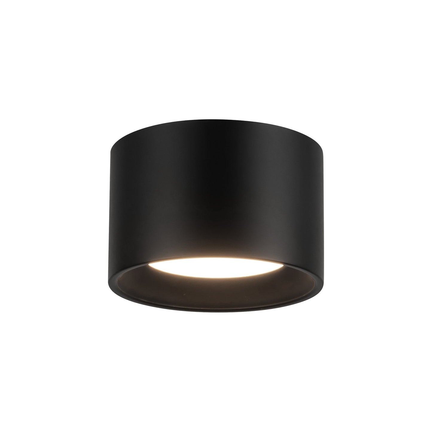 Uma LED Semi Flush Mount Ceiling Light in Black (5.5-Inch/3.5-Inch).