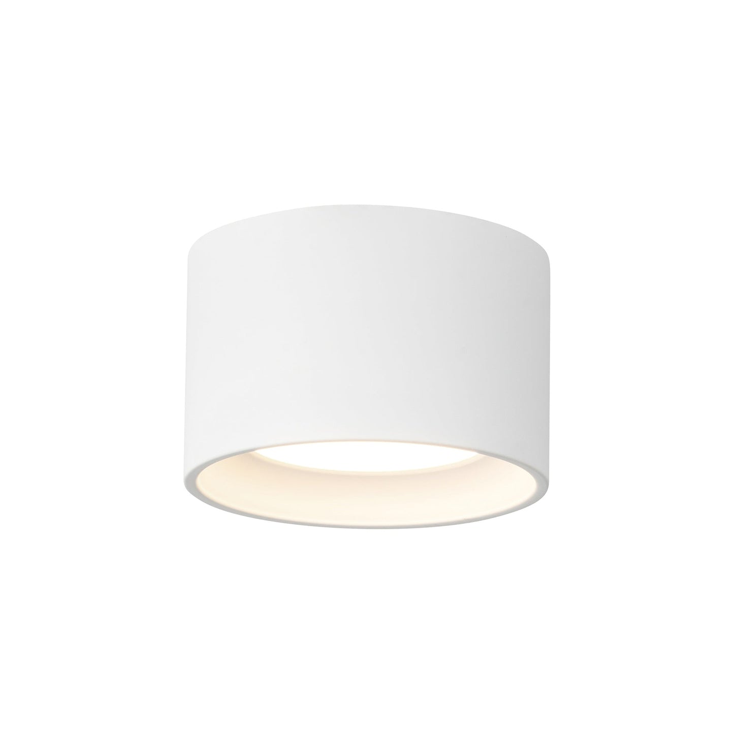 Uma LED Semi Flush Mount Ceiling Light in White (5.5-Inch/3.5-Inch).