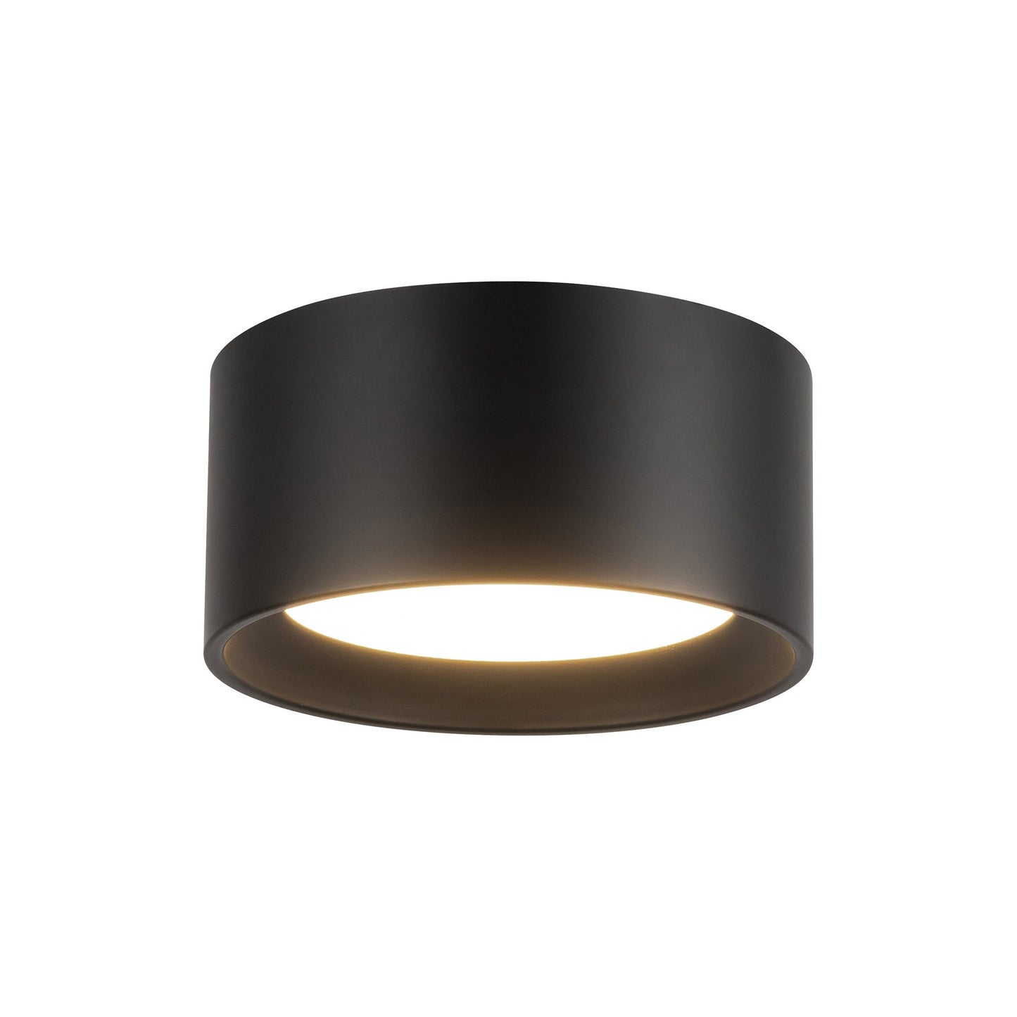 Uma LED Semi Flush Mount Ceiling Light in Black (7.25-Inch/3.5-Inch).