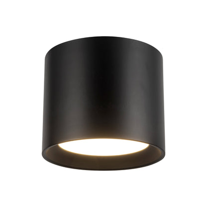 Uma LED Semi Flush Mount Ceiling Light in Black (7.25-Inch/6-Inch).