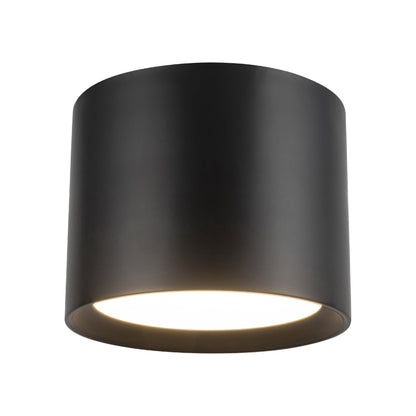 Uma LED Semi Flush Mount Ceiling Light in Black (9.13-Inch/7-Inch).