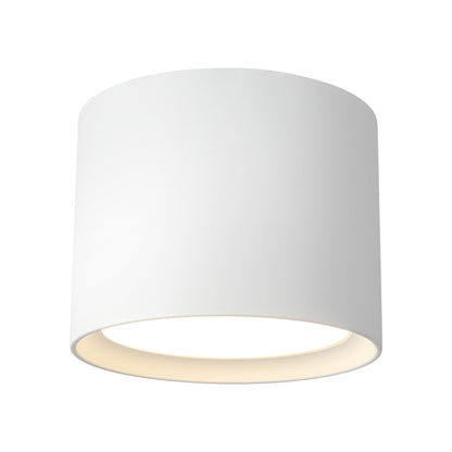 Uma LED Semi Flush Mount Ceiling Light in White (9.13-Inch/7-Inch).