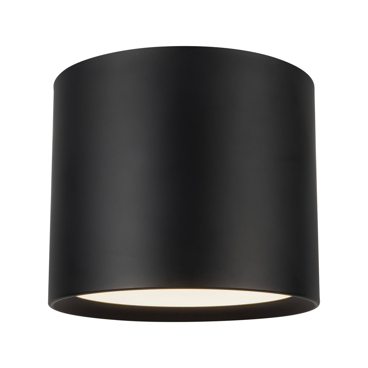 Uma LED Semi Flush Mount Ceiling Light in Black (12-Inch/10-Inch).