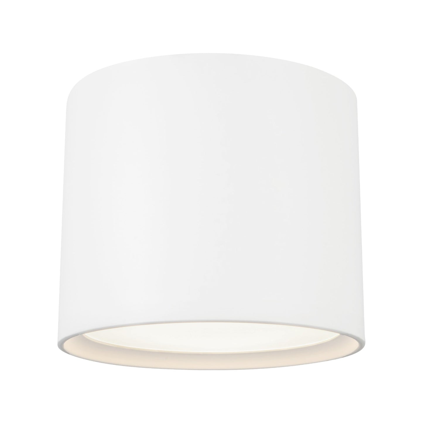 Uma LED Semi Flush Mount Ceiling Light in White (12-Inch/10-Inch).