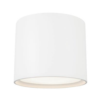 Uma LED Semi Flush Mount Ceiling Light in White (12-Inch/10-Inch).