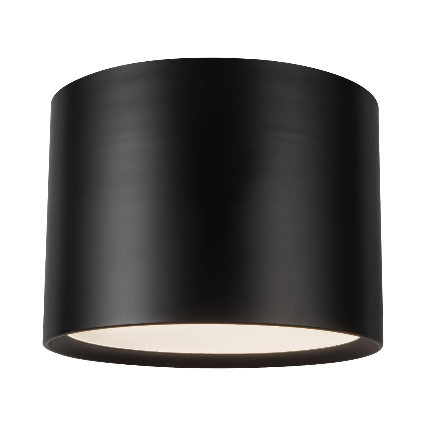 Uma LED Semi Flush Mount Ceiling Light in Black (15.13-Inch/11.13-Inch).